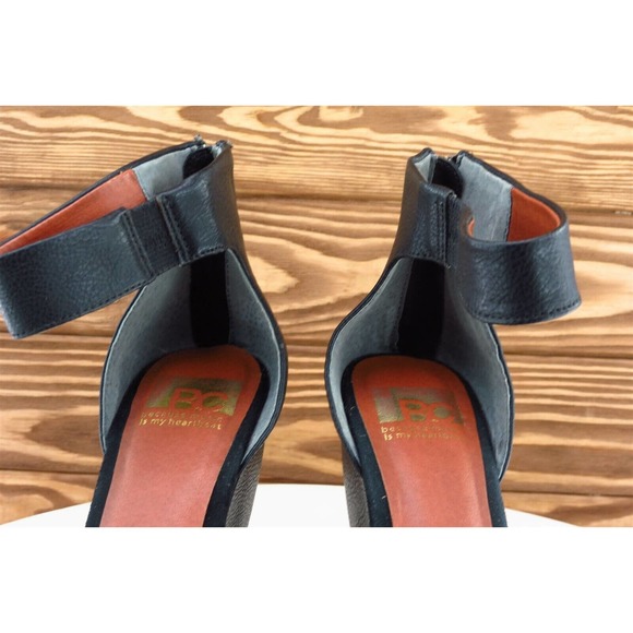 BC Sz 7.5 M Black Ankle Strap Synthetic‎ Women Sandals - Picture 3 of 8